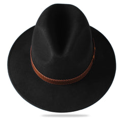 FURTALK Fedora Hats for Men Women 100% Australian Wool Felt Wide Brim Hat Wide Leather Belt Crushable Packable