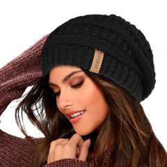 FURTALK Knit Beanie Hats for Women Men Fleece Lined Ski Skull Cap Slouchy Winter Hat