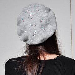FURTALK Women  Winter Beret Beanies Hat with Embroidery  Drop Shipping HTWL077