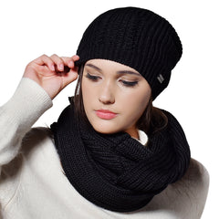 FURTALK  Women Winter Knitted slouchy Hat Scarf Set  Drop Shipping HTWL080