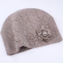 FURTALK Women Winter Beanies Hat Flower Sequin  Drop Shipping B008