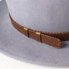 FURTALK Fedora Hats for Men Women 100% Australian Wool Felt Wide Brim Hat Wide Leather Belt Crushable Packable