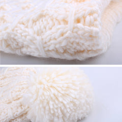 FURTALK Womens Winter Yarn Pom Pom Hat Scarf Set  Drop Shipping HTWL091