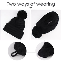 FURTALK Winter Women Real Fur Pom Pom Hat and Scarf Drop Shipping AD003