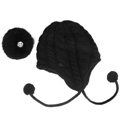 FURTALK Kids Winter Fur Pom Pom Hat Scarf Set  Drop Shipping SFFW004