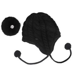 FURTALK Kids Winter Yarn Pom Pom Hat Scarf Set Drop Shipping SFFW004