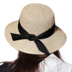 FURTALK Women Summer Straw Beach Sun Hat Wide Ribbon  Drop Shipping SH020