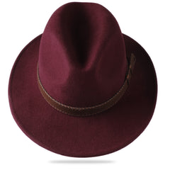 FURTALK Fedora Hats for Men Women 100% Australian Wool Felt Wide Brim