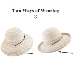 FURTALK Women Summer Straw Beach Sun Hat Drop Shipping SH051