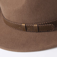 FURTALK Fedora Hats for Men Women 100% Australian Wool Felt Wide Brim Hat Wide Leather Belt Crushable Packable