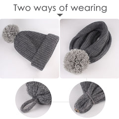 FURTALK Winter Women Real Fur Pom Pom Hat and Scarf Drop Shipping AD003