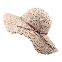 FURTALK Women Summer Wide Brim Sun Beach Hat Hollow out Drop Shipping SH001