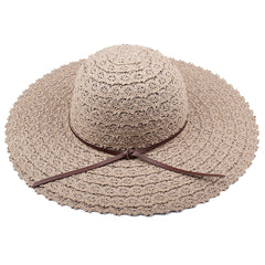 FURTALK Women Summer Wide Brim Sun Beach Hat Hollow out Drop Shipping SH001