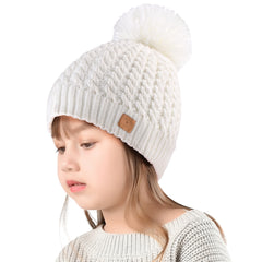 FURTALK Child Winter Yarn Bobble Hat Drop Shipping CH019