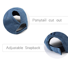 FURTALK Summer Women Ponytail Cowboy Baseball Cap Drop Shipping HTPU008