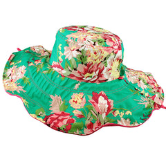 FURTALK Women Wide Brim Beach Sun Hats Floral Reversible  Drop Shipping SH010