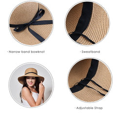 FURTALK Women Summer Paper Straw Sun Hat  Narrow  Brim Parents- Child  Drop Shipping SH022