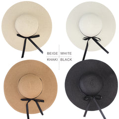 FURTALK Women Summer Wide Brim Sun Beach Hat with Ribbon  Drop Shipping SH024