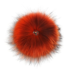 FURTALK Real Raccoon Fur Pom Pom Snap Style PPRN002