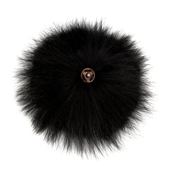 FURTALK Real Raccoon Fur Pom Pom Snap Style PPRN002
