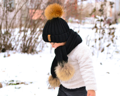 7 Raccoon Pom Pom! Large Pom Pom Hat Raccoon Pompom Natural Fur