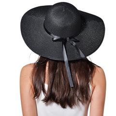 FURTALK Women Summer Wide Brim Sun Beach Hat with Ribbon  Drop Shipping SH024