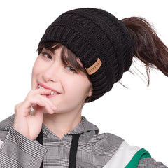 FURTALK Winter Women Ponytail Beanie Hat Drop Shipping SFFW035