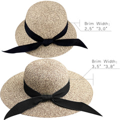 FURTALK Women Summer Straw Beach Sun Hat Wide Ribbon  Drop Shipping SH020