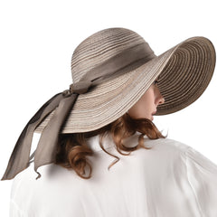 FURTALK Women Wide Brim Straw Sun Beach Hat Circle Stripe  Drop Shipping  SH009
