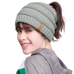 FURTALK Winter Women Ponytail Beanie Hat Drop Shipping SFFW035