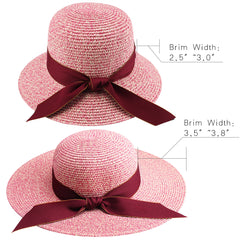 FURTALK Women Summer Straw Beach Sun Hat Wide Ribbon  Drop Shipping SH020