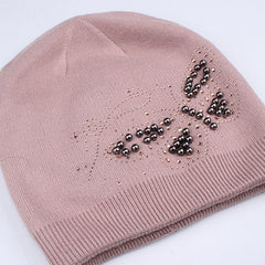 FURTALK Women WinterWool Blended  Beanie Hat Butterfly Sequin Drop Shipping  B004