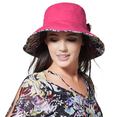 FURTALK Women Summer Sun Buckect Hat Bow Fora Droping Shipping SH004