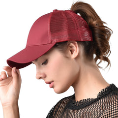 FURTALK Women Ponytail Baseball Cap Double Opeaning Drop Shipping HTPU006