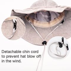 FURTALK Women Bucket Beach Hats Stripes Bow Drop Shipping  SH007