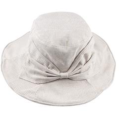 FURTALK Women Bucket Beach Hats Stripes Bow Drop Shipping  SH007