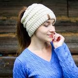 FURTALK Winter Women Ponytail Beanie Hat Drop Shipping SFFW035