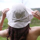 FURTALK Women Bucket Beach Hats Stripes Bow Drop Shipping  SH007