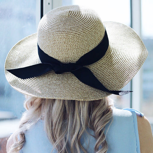 FURTALK Women  Summer Paper Straw Sun Hat Beach Hat with Ribbon Drop Shipping  SH039